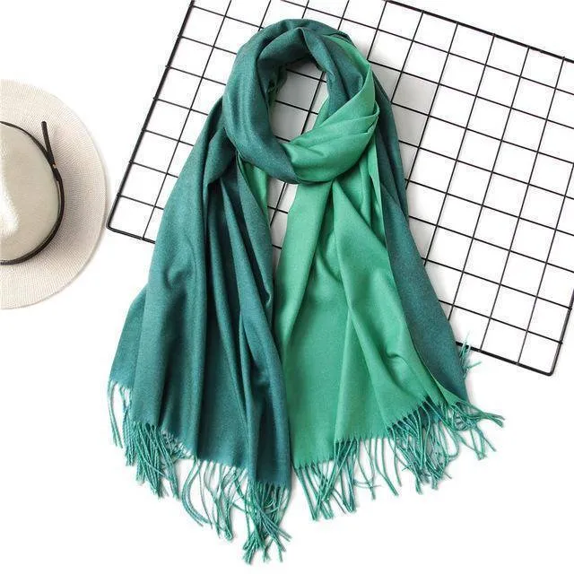 18 Colors, Double-side soft Cashmere scarves, shawls and wraps with Tassel