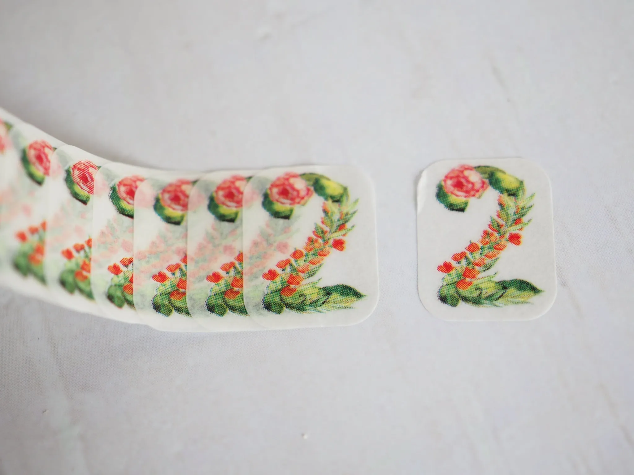 Bande Flower Number 2 Mini Washi Roll Sticker