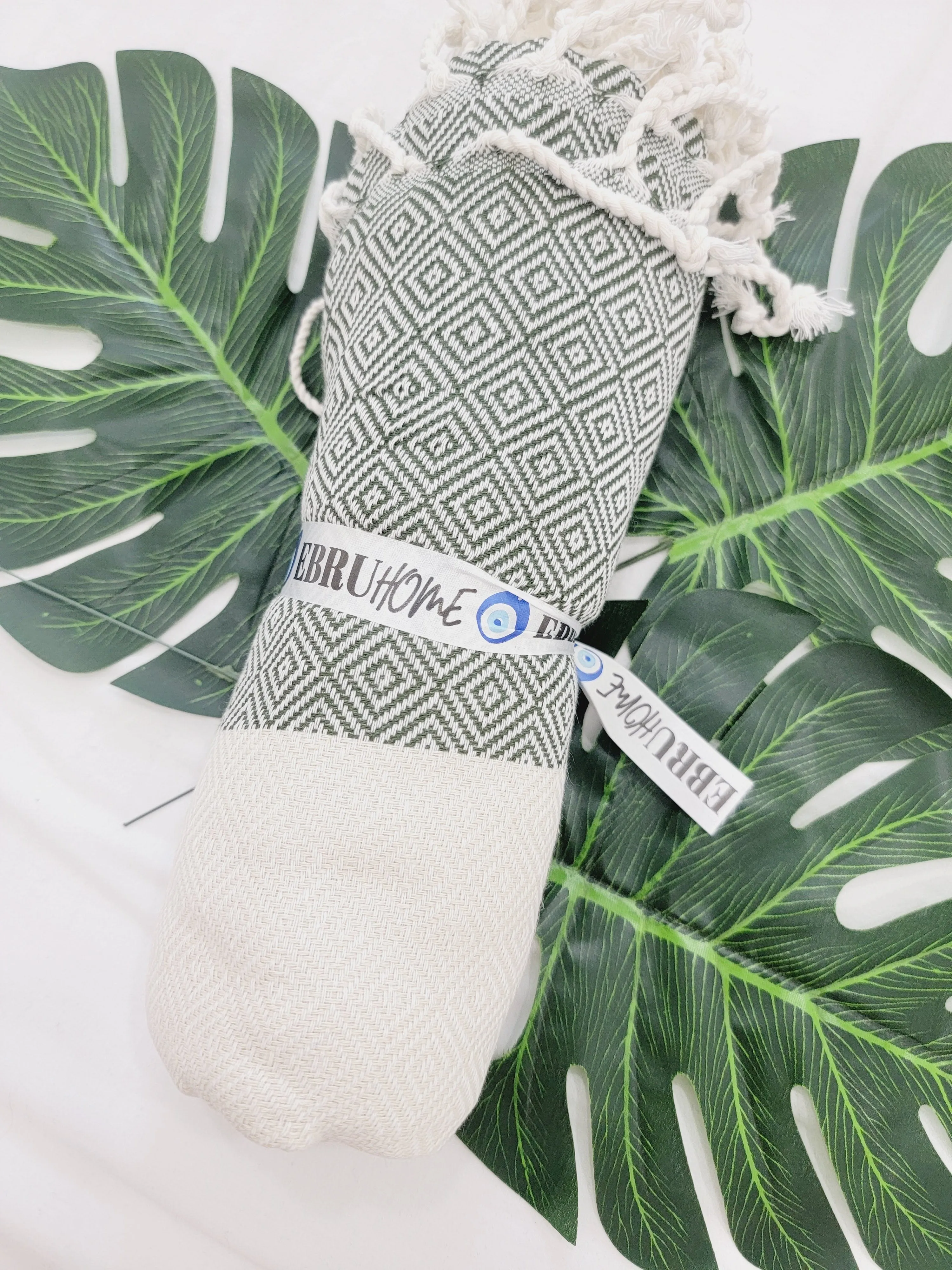 Beach/Bath Sand Free Towels-Easy Carry Quick Dry Thin Towel- Green by EBRU Home