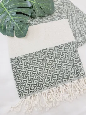 Beach/Bath Sand Free Towels-Easy Carry Quick Dry Thin Towel- Green by EBRU Home