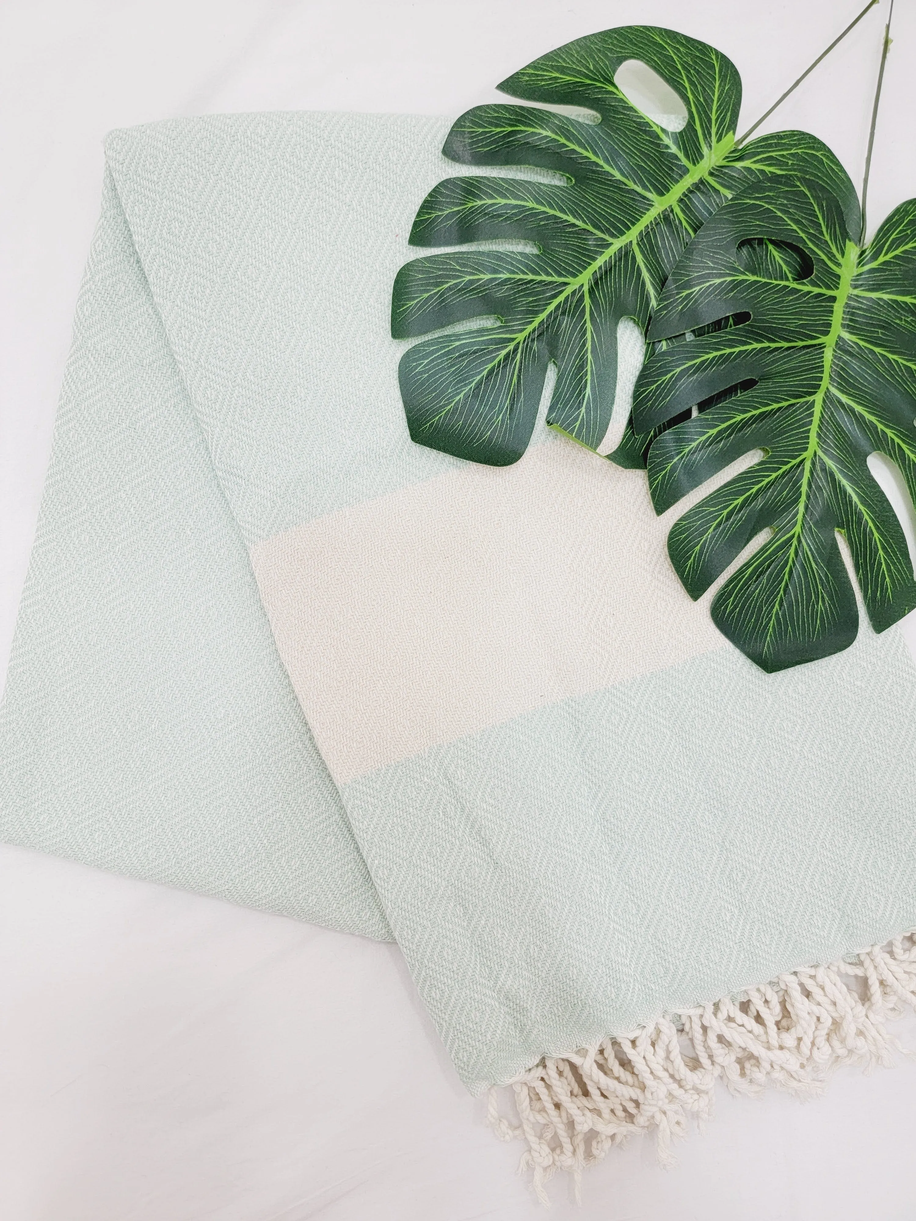 Beach/Bath Sand Free Towels-Easy Carry Quick Dry Thin Towel- Mint by EBRU Home