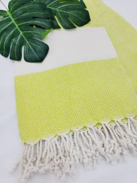 Beach/Bath Sand Free Towels-Easy Carry Quick Dry Thin Towel-Neon by EBRU Home