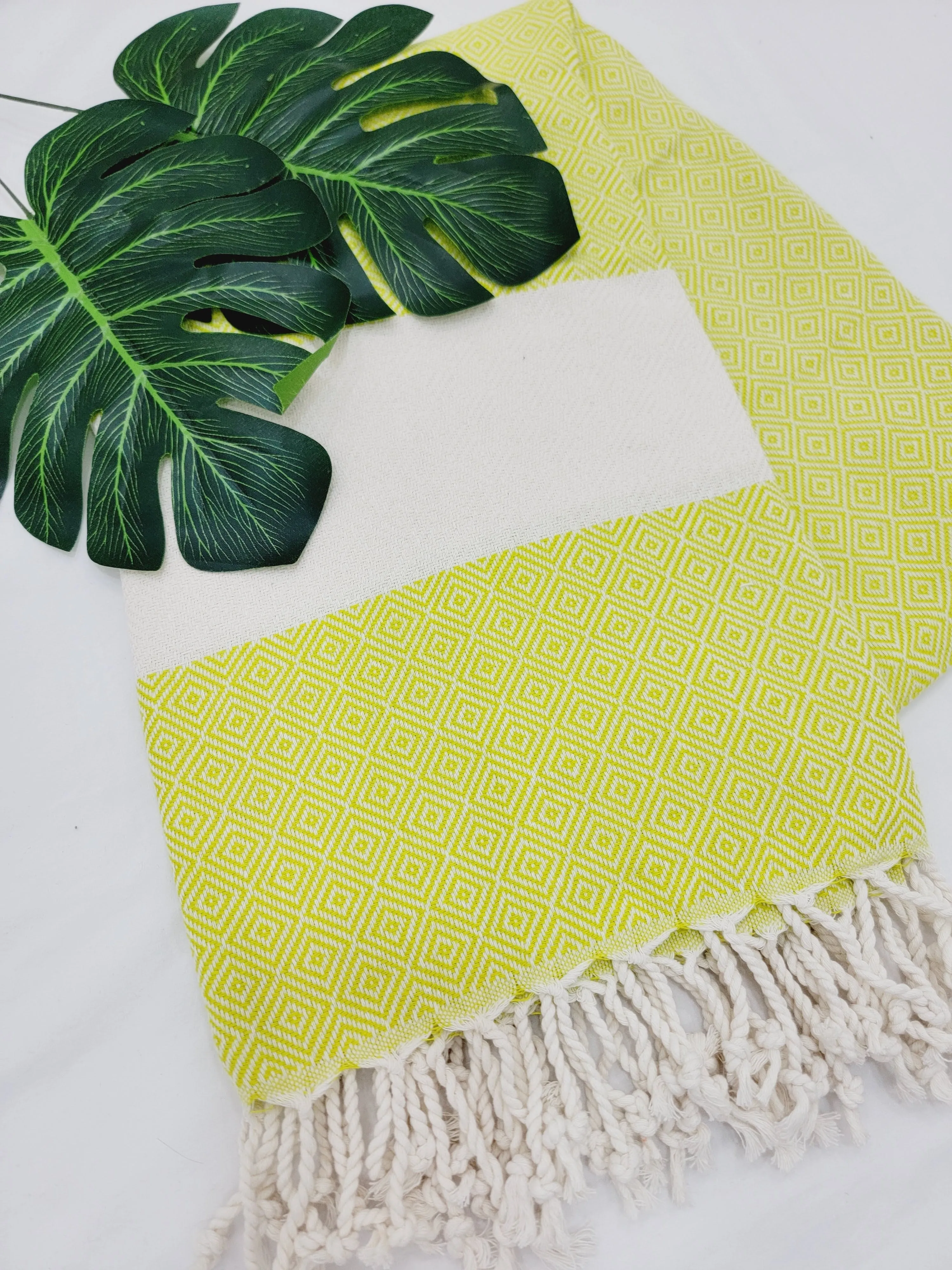 Beach/Bath Sand Free Towels-Easy Carry Quick Dry Thin Towel-Neon by EBRU Home