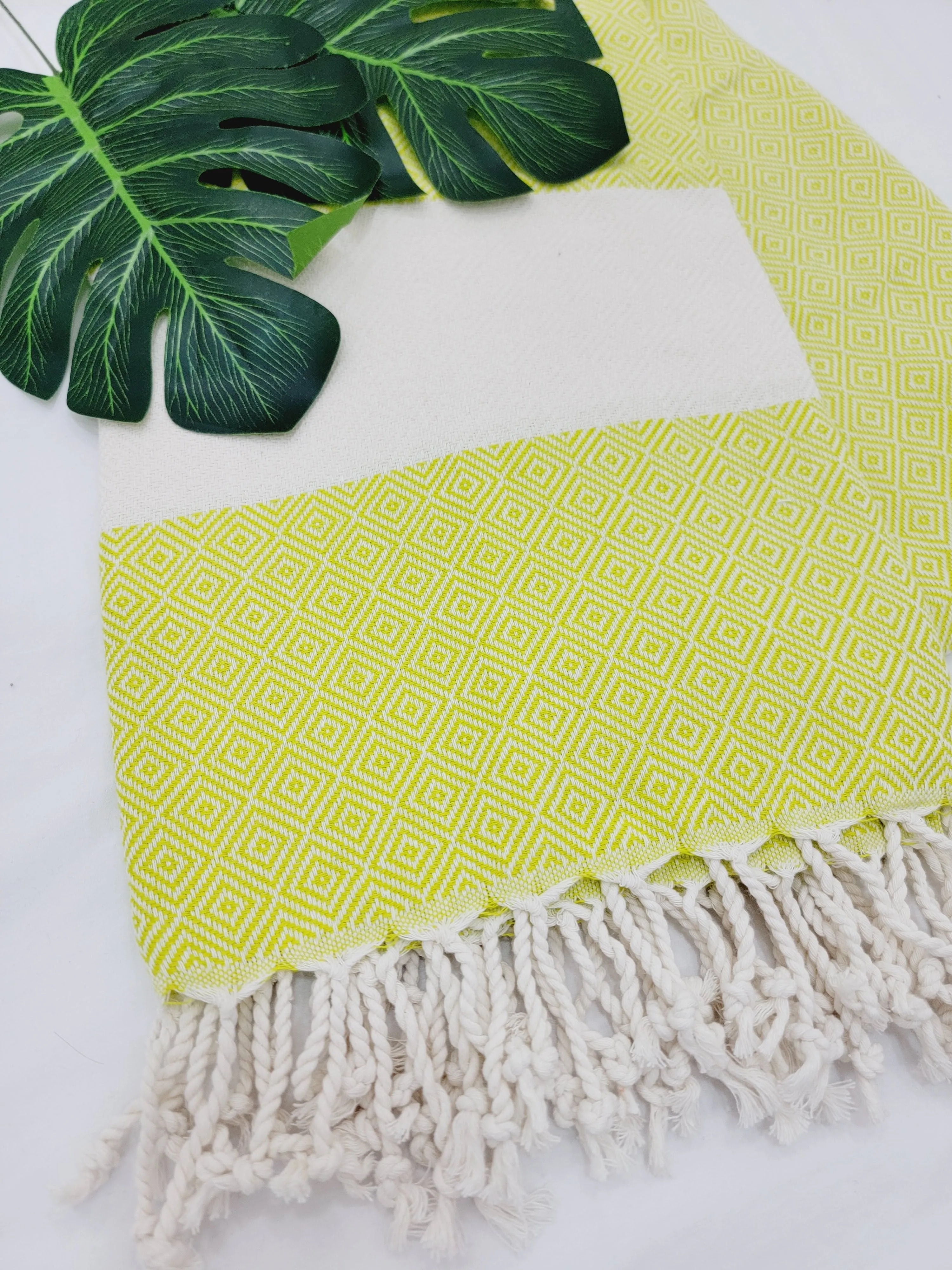 Beach/Bath Sand Free Towels-Easy Carry Quick Dry Thin Towel-Neon by EBRU Home