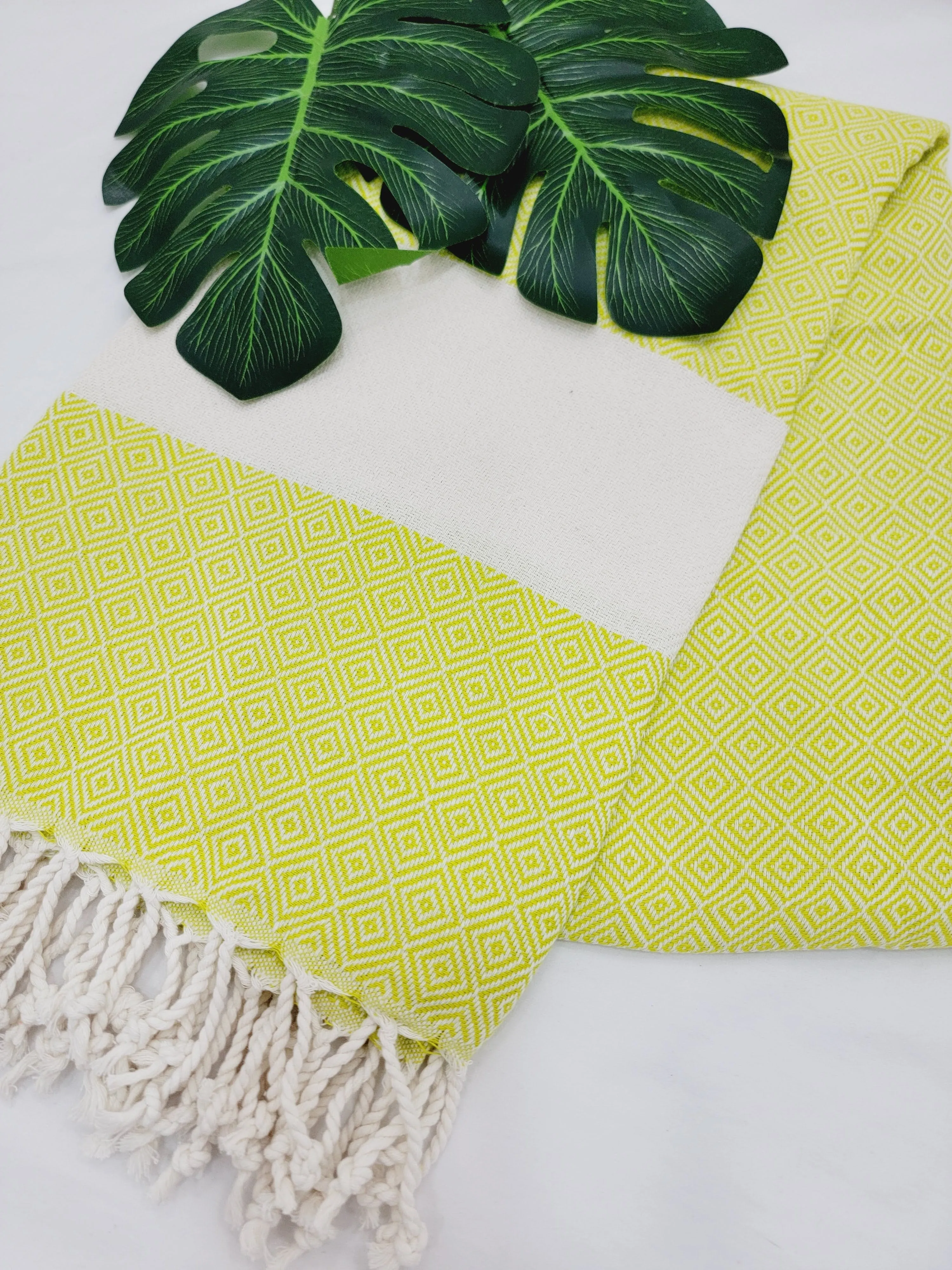 Beach/Bath Sand Free Towels-Easy Carry Quick Dry Thin Towel-Neon by EBRU Home