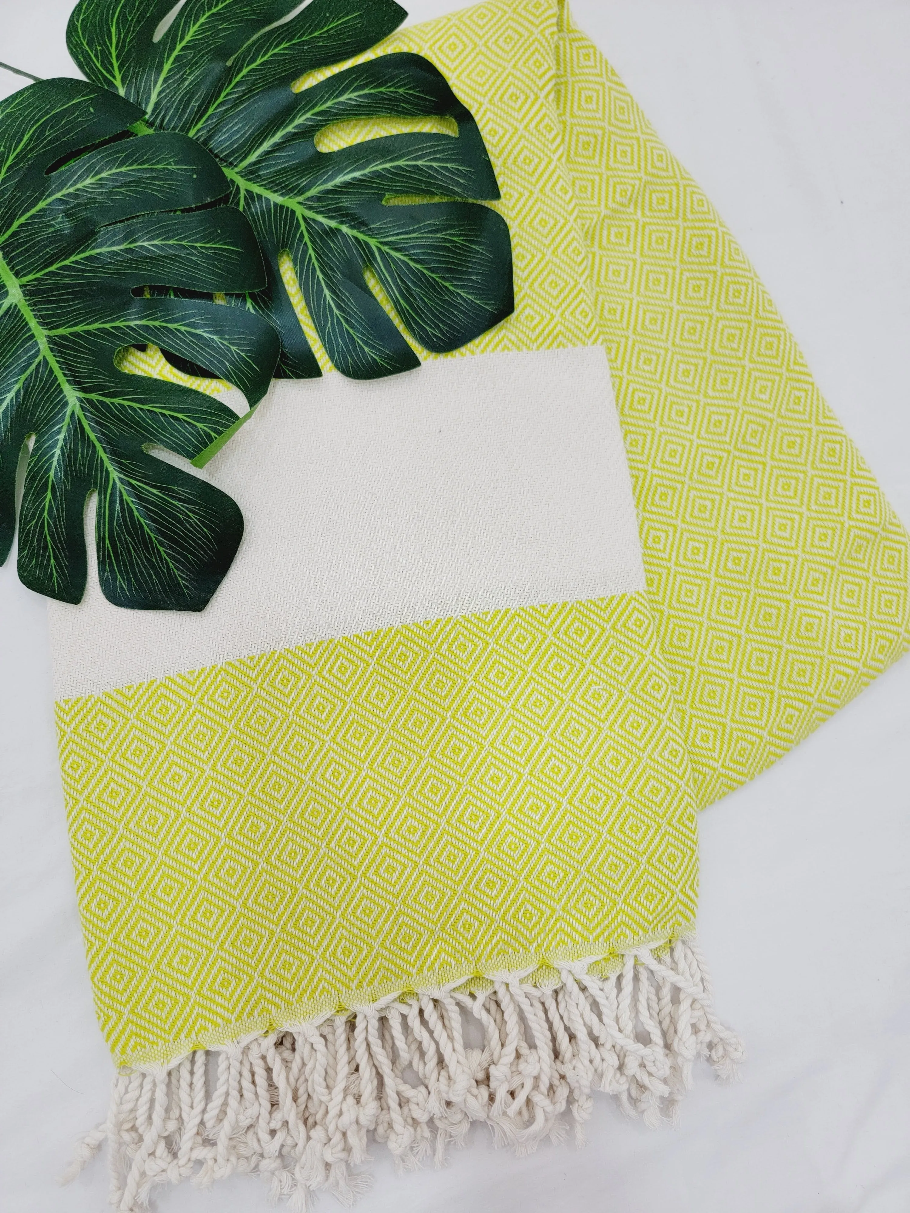 Beach/Bath Sand Free Towels-Easy Carry Quick Dry Thin Towel-Neon by EBRU Home