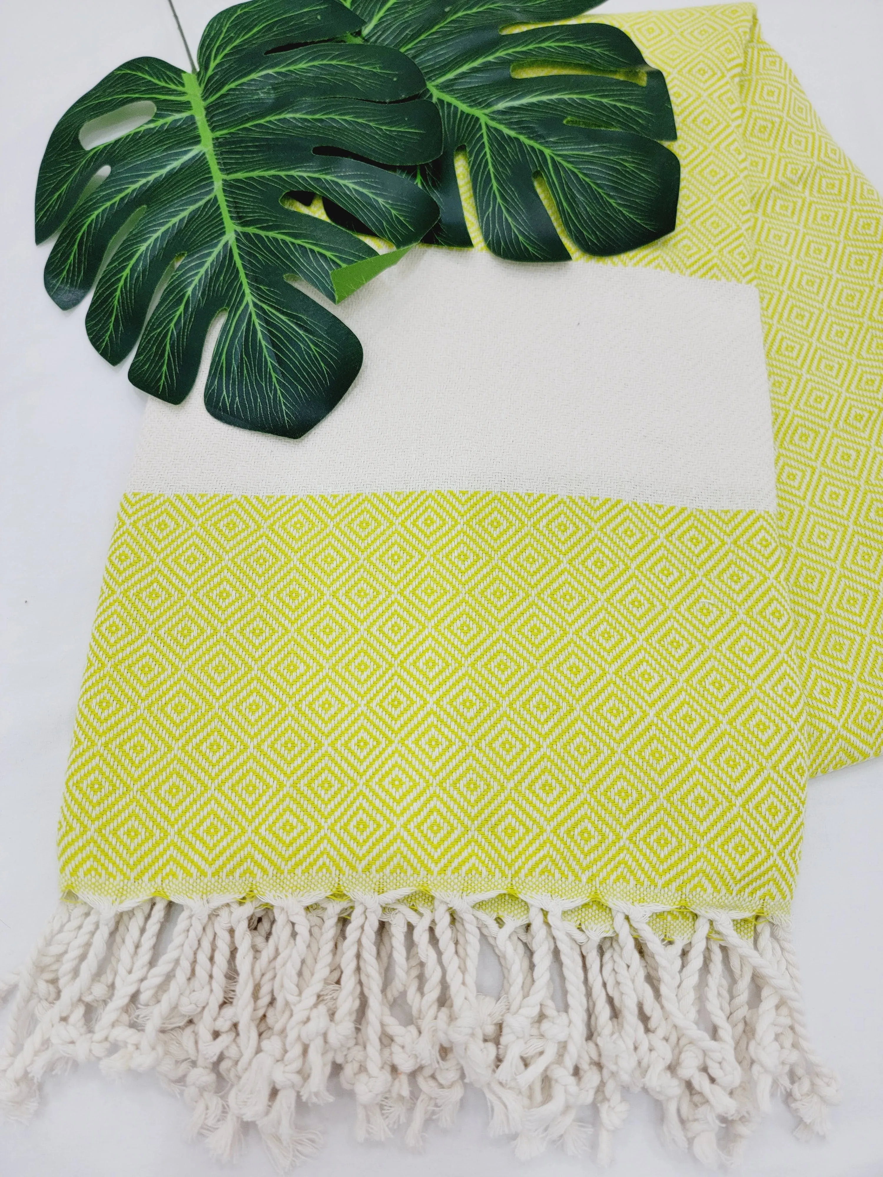Beach/Bath Sand Free Towels-Easy Carry Quick Dry Thin Towel-Neon by EBRU Home