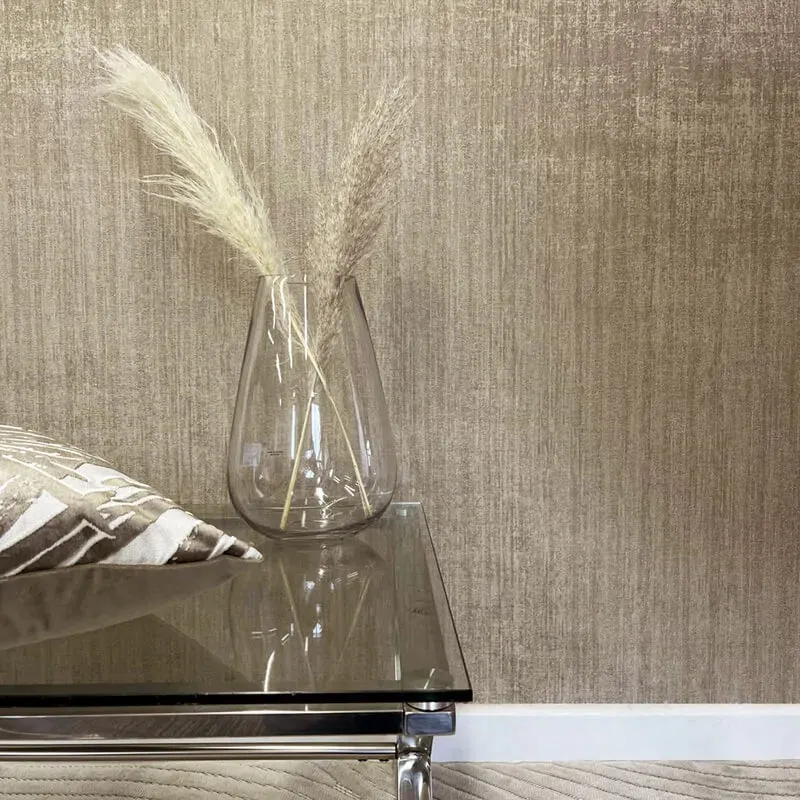 Belgravia Giovanna Plain Texture Champagne Wallpaper