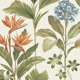 Belgravia Oliana Floral Wallpaper Green / Blue