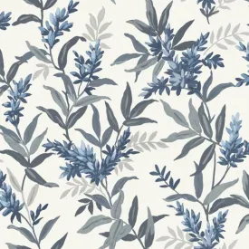 Belgravia Olivia Floral Wallpaper Blue