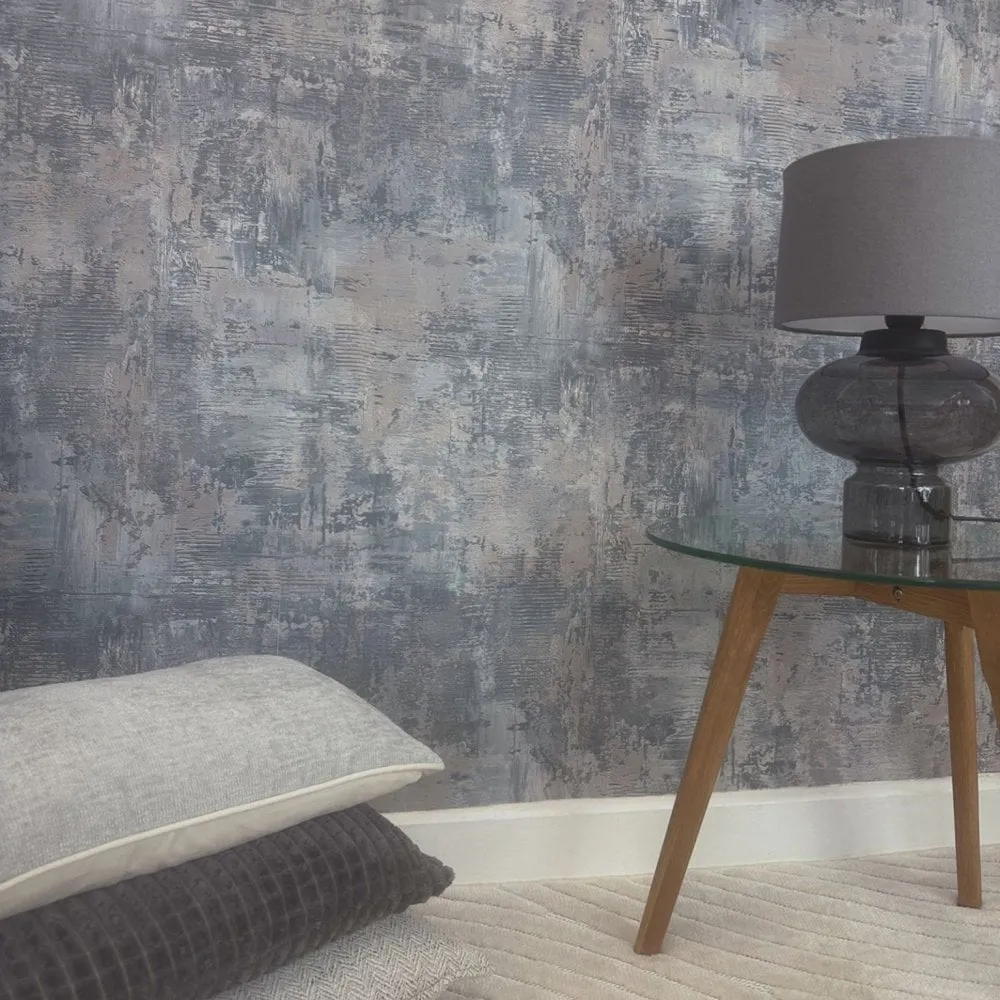 Belgravia Plaster Texture Wallpaper Blue