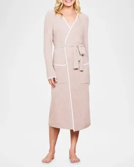 CozyChic Lite® Contrast Ribbed Robe - Willow/Pearl