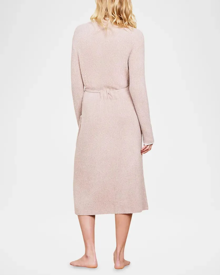 CozyChic Lite® Contrast Ribbed Robe - Willow/Pearl