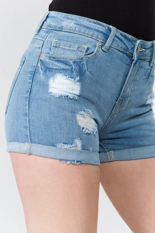 Jojo Medium Wash Denim Shorts