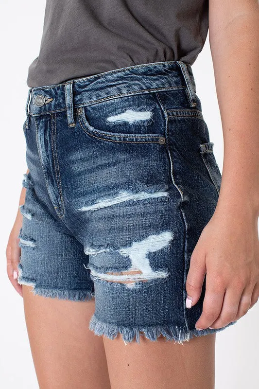 KanCan High Rise Girlfriend Shorts
