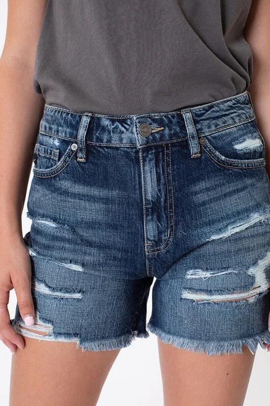 KanCan High Rise Girlfriend Shorts
