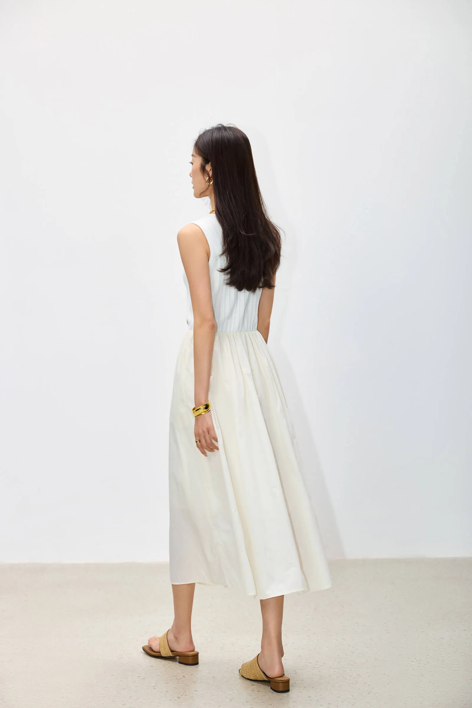 LILY Patchwork Knit High Waist Dress