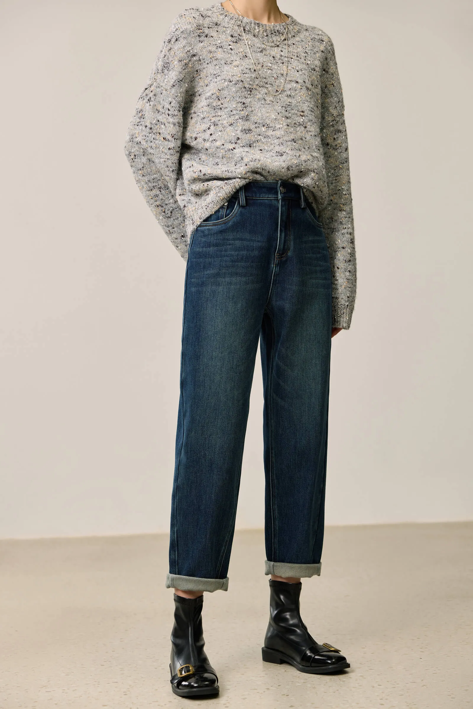 LILY Retro Cotton Skinny Straight Jeans