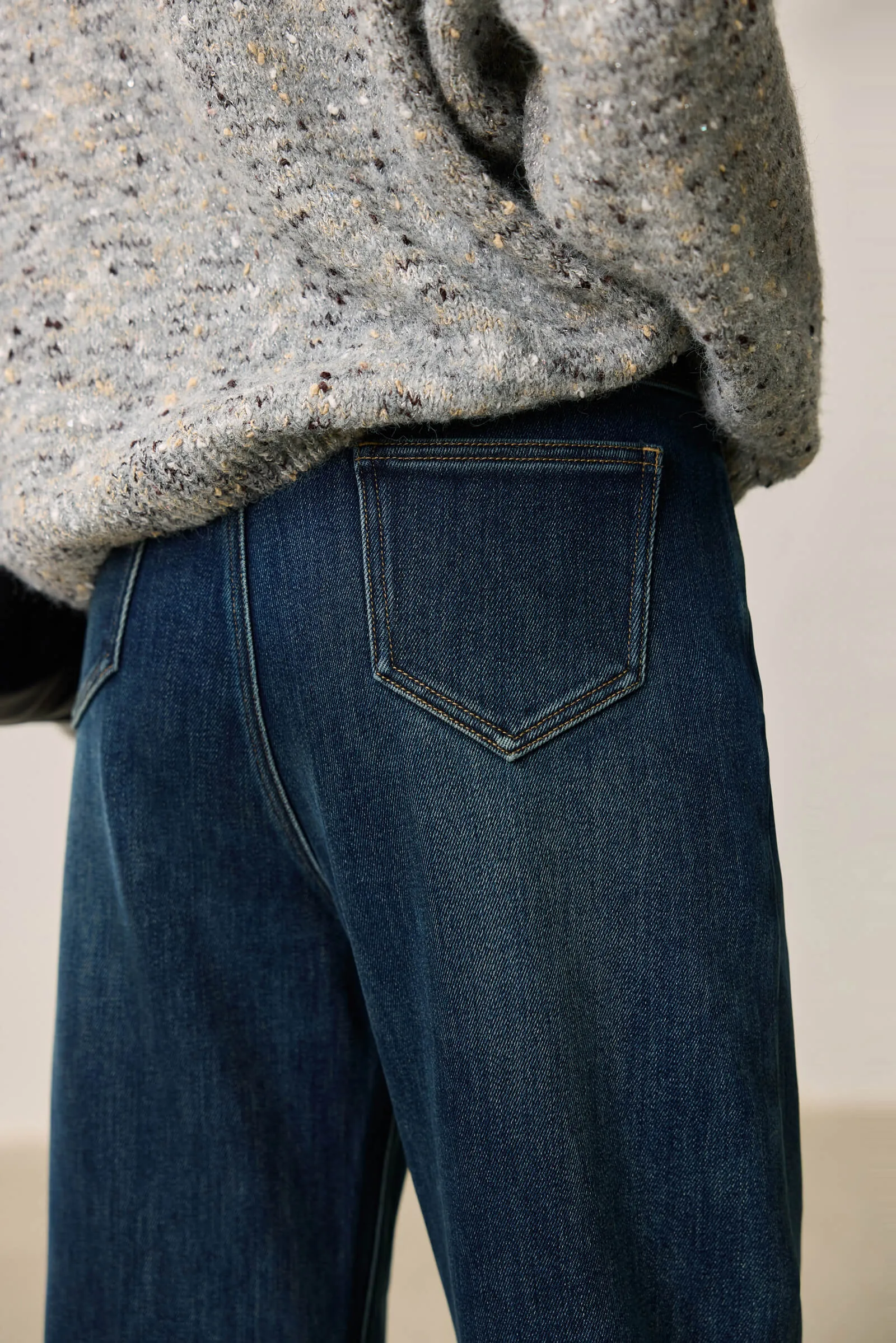 LILY Retro Cotton Skinny Straight Jeans