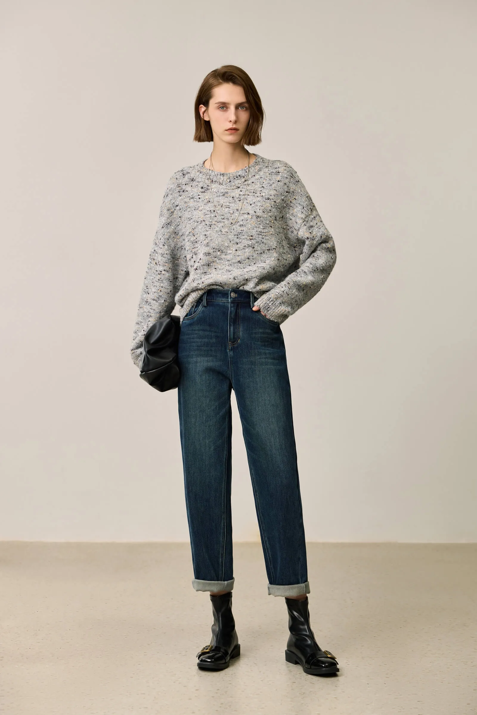 LILY Retro Cotton Skinny Straight Jeans