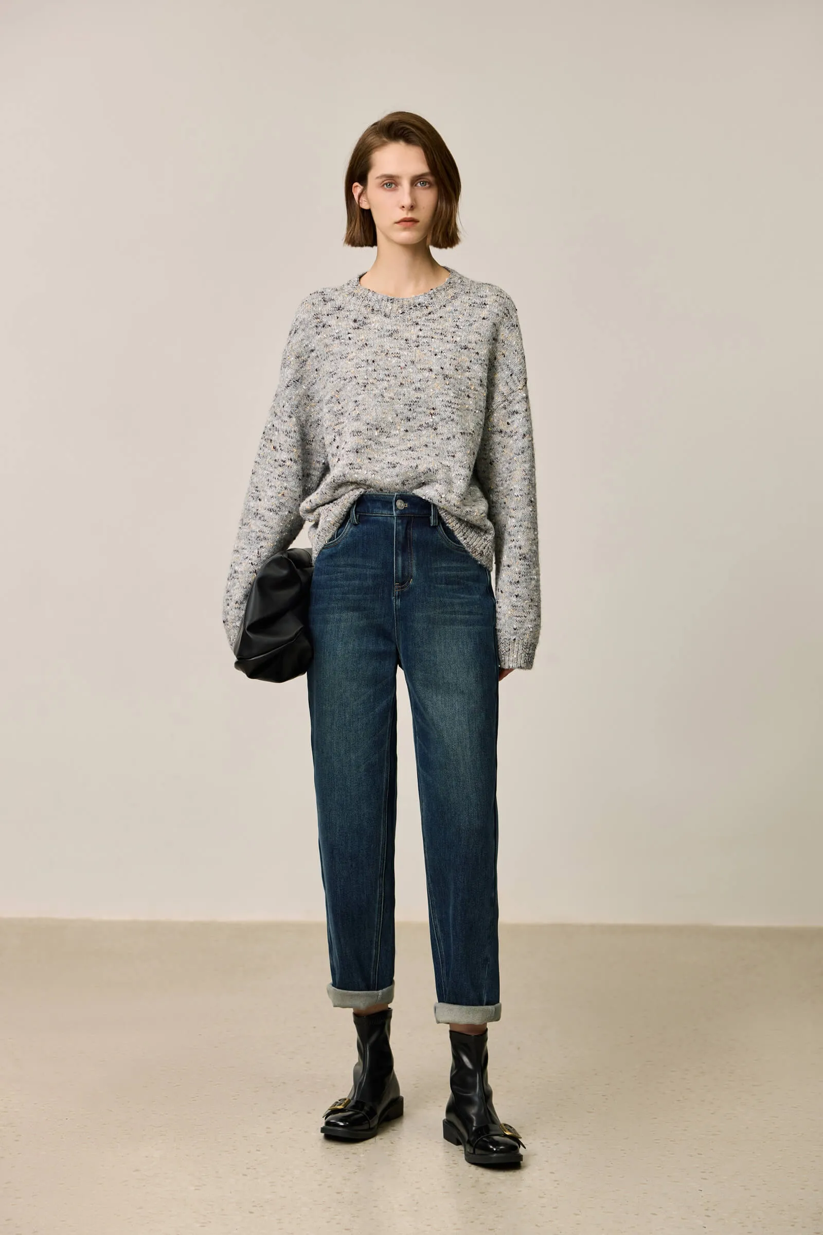 LILY Retro Cotton Skinny Straight Jeans