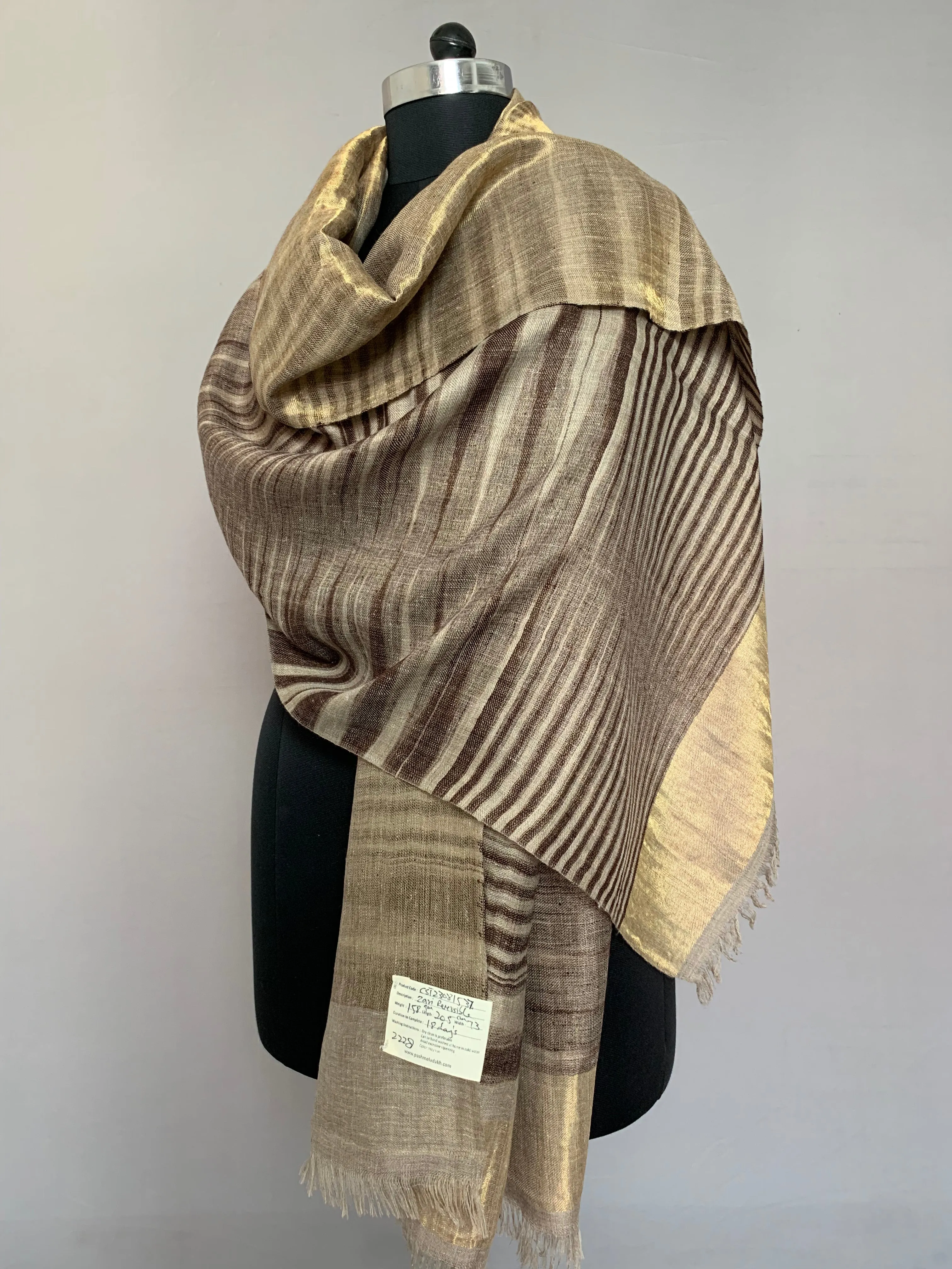 Lizbeth Metallic Reversible Cashmere Stole