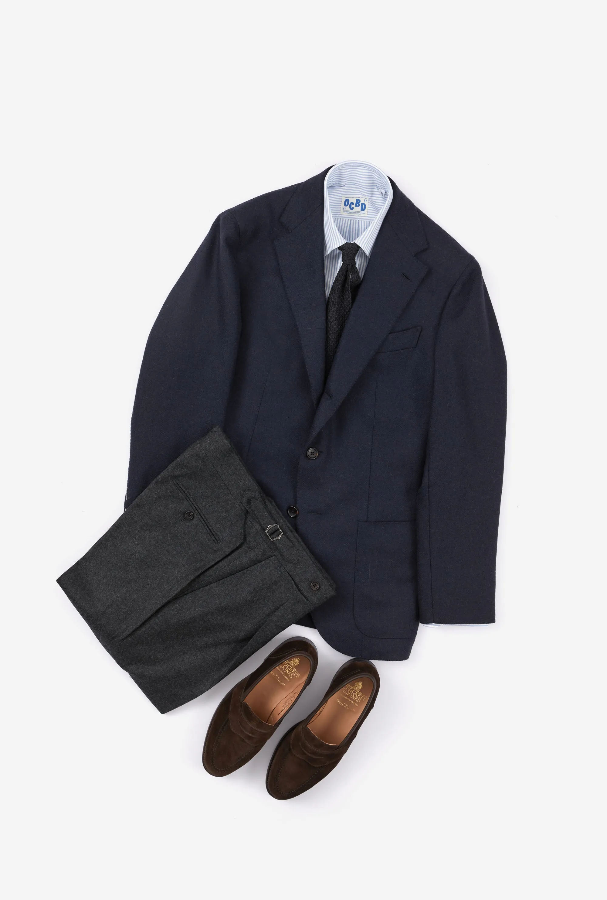 Sport Jacket Wool Shetland Navy