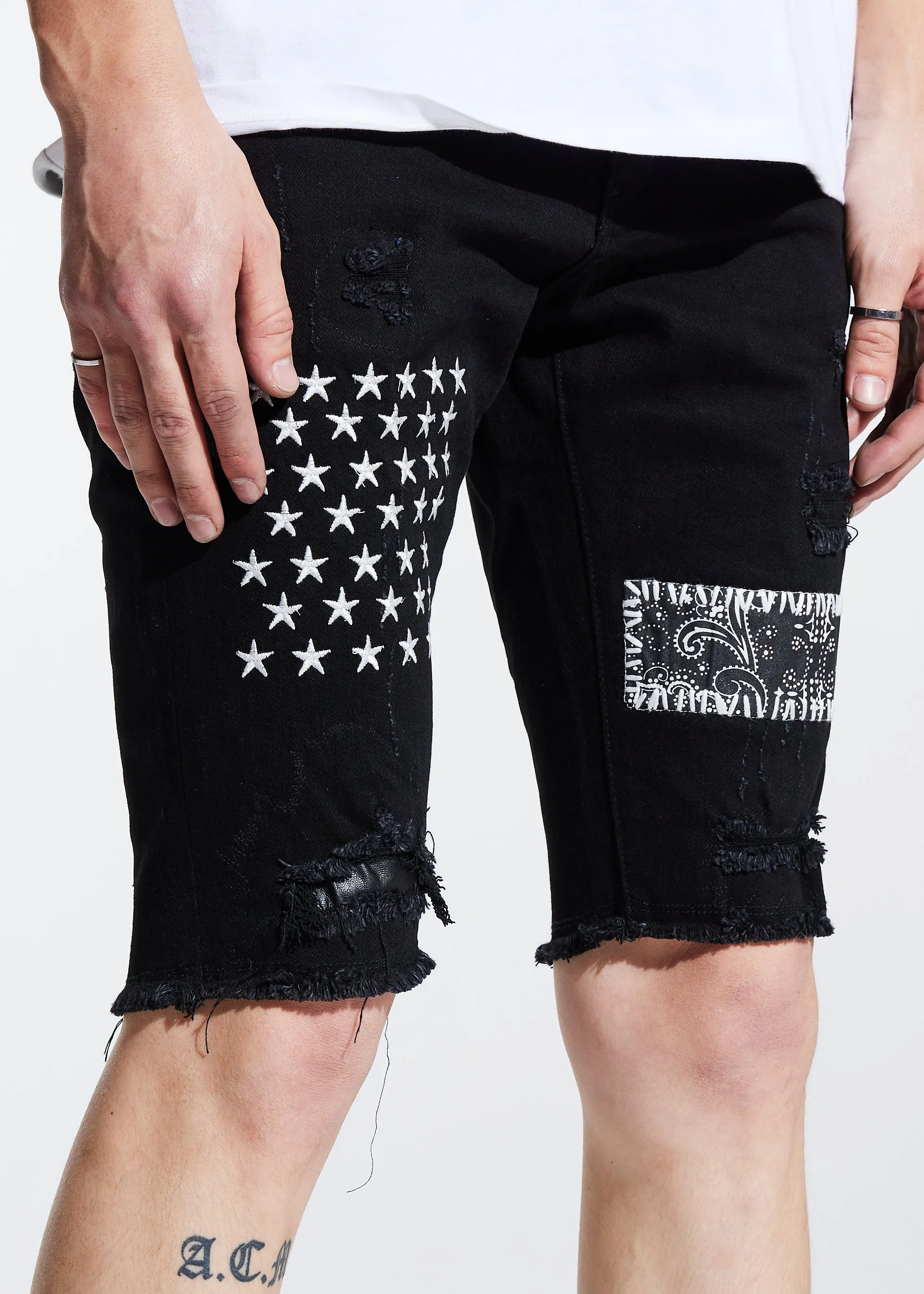 Summit Patchwork Short (Black)