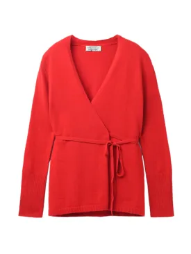 Wrap Cardigan_Lipstick Red
